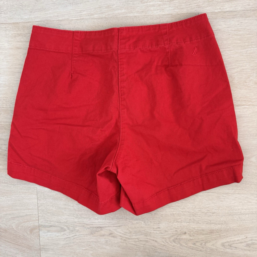 Nautica Red Chino Shorts Women’s Size 4 Classic Preppy Summer 