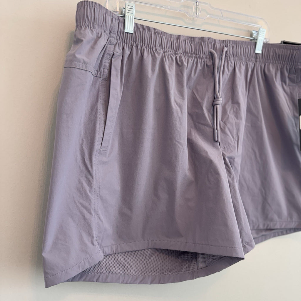 VRST Men's 5" Everyday Short XXL Purple Stone Relaxed Fit Elastic Waist NWT
