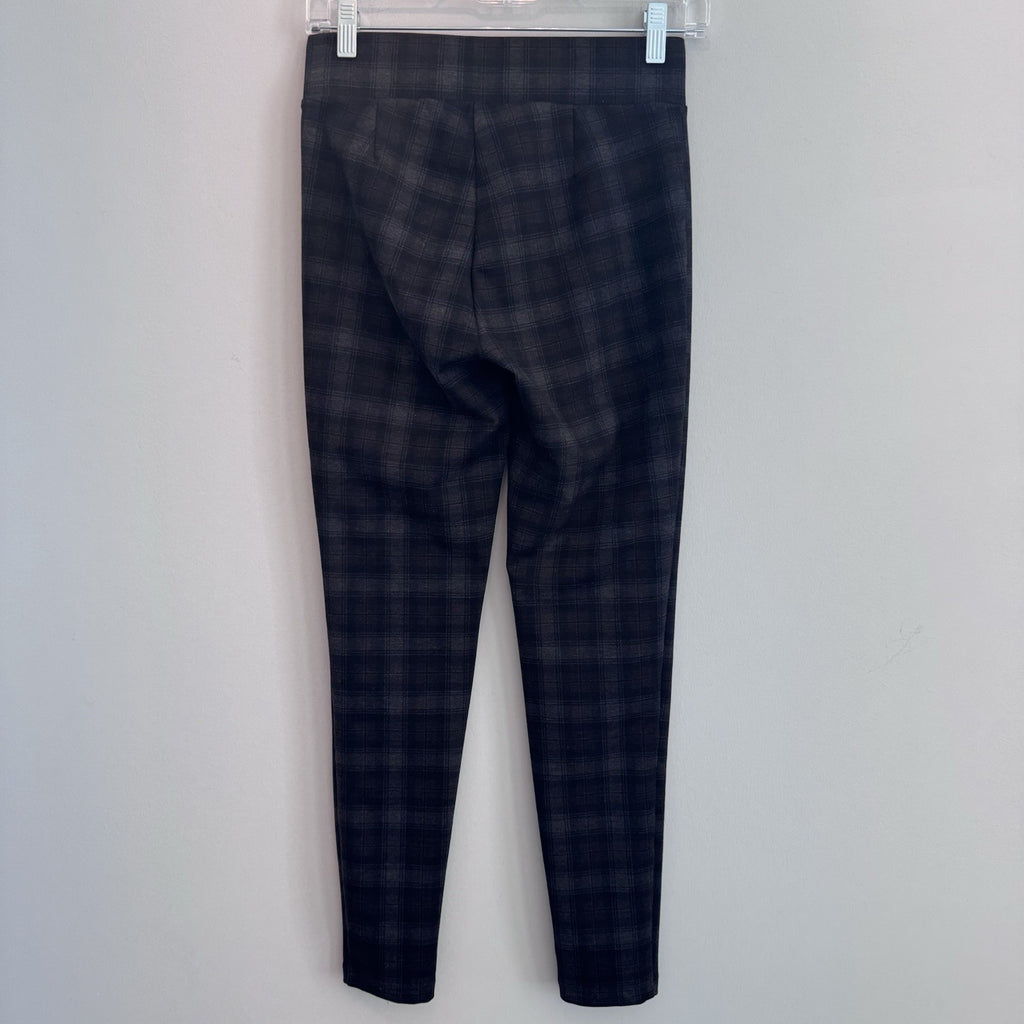 LOFT Gray Brown Plaid Pull On Leggings Pants Women’s XL Stretch Career Casual