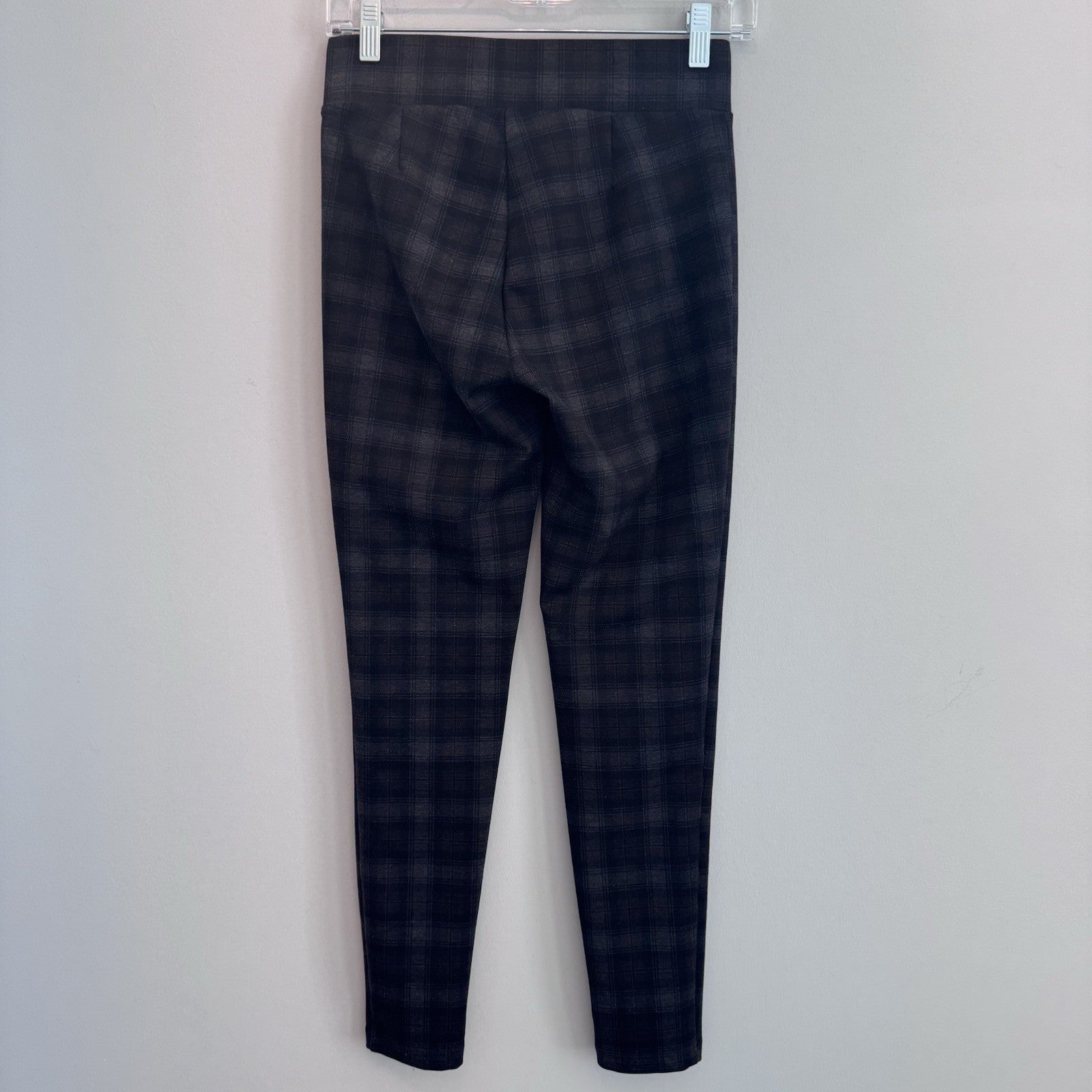 LOFT Gray Brown Plaid Pull On Leggings Pants Women’s XL Stretch Career Casual