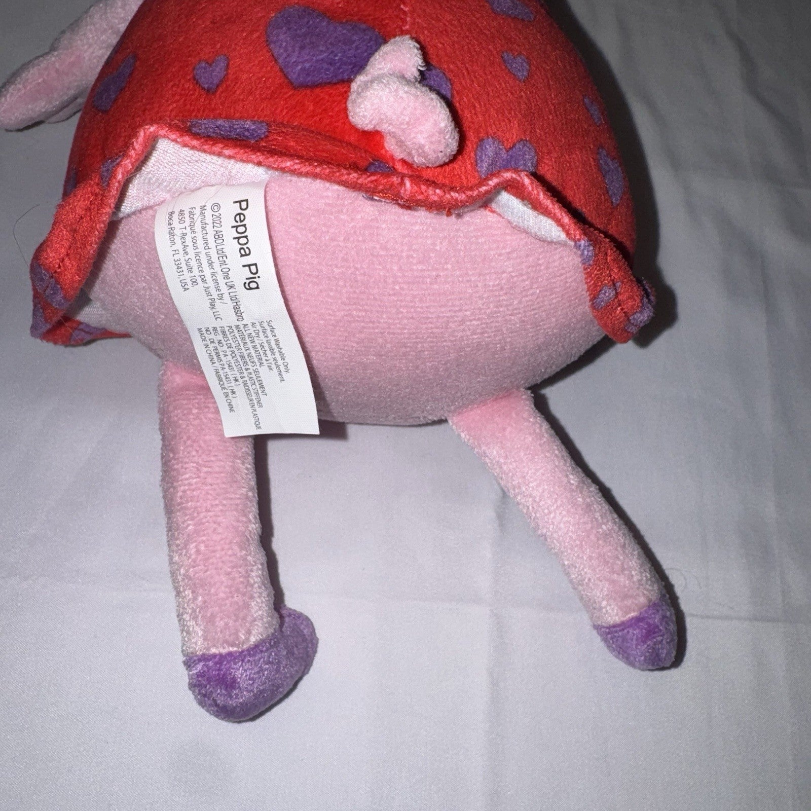 Valentine Peppa Pig with I Love You Heart Donut Plush