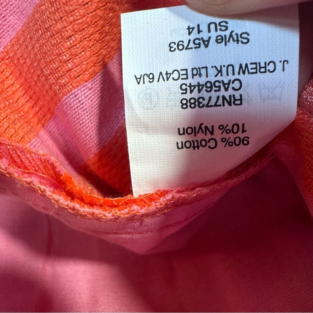 J. Crew Pink and Orange Striped Skirt size 6