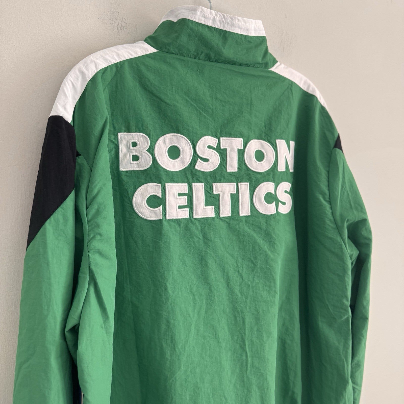 Boston Celtics Jacket Mens Large Green Full Zip Track Retro NBA NWT Ultra Game