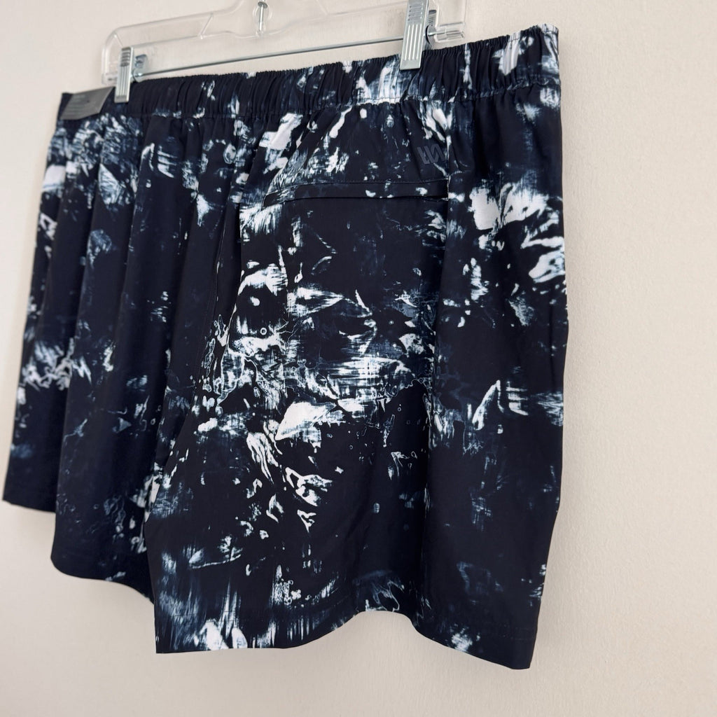 VRST Men's XL 5" Resort Short Indigo Craft Print NWT Slim Fit Lined Hybrid Swim