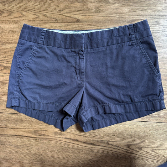 J.Crew Women’s Chino Shorts Size 6 Navy Blue Broken-In 100% Cotton Style 36234