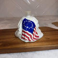 Vintage 1976 Avon Bicentennial Bell Decanter July 4 1776 Betsy Ross Flag Empty