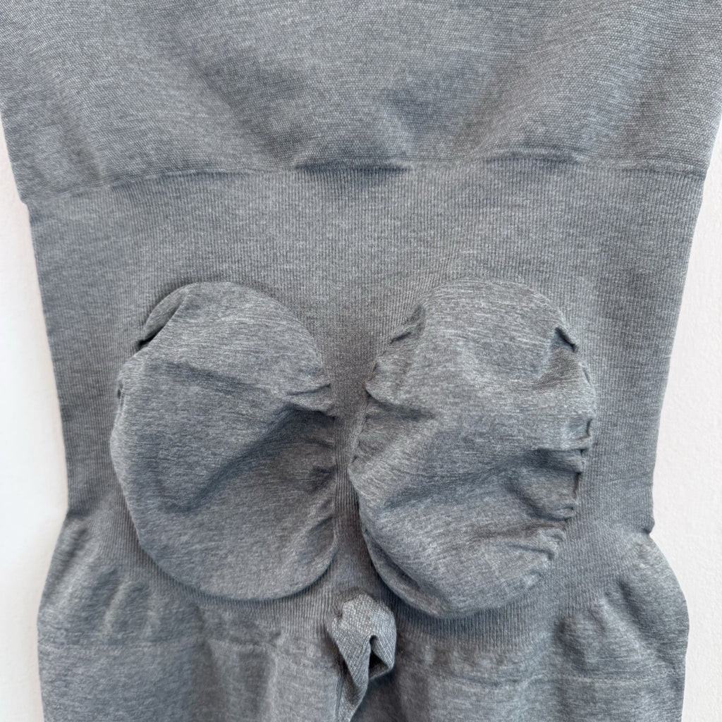 MeMoi High Waisted Padded Butt Lifter Shapewear Shorts Grey Tummy Control Medium