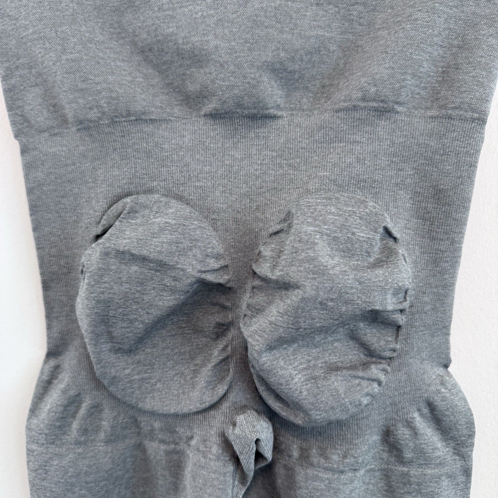 MeMoi High Waisted Padded Butt Lifter Shapewear Shorts Grey Tummy Control Medium
