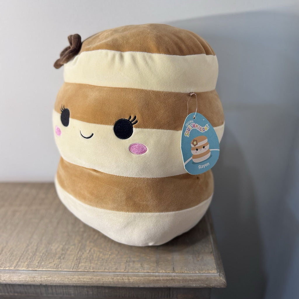 Squishmallow RARE  Rayen Pancake Plush Rayen 12” Stuffed Animal Kellytoy NWT