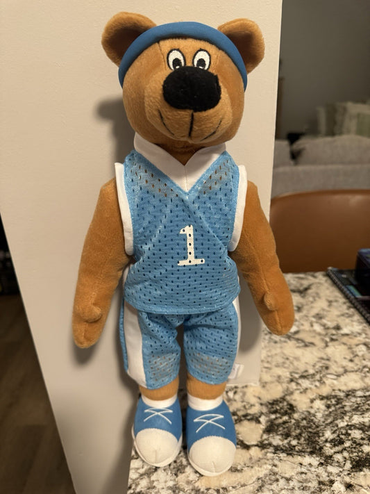 BJ Toy Co Basketball Player # 1 Blue White Toy Stuffed Animal Plush 16"  H