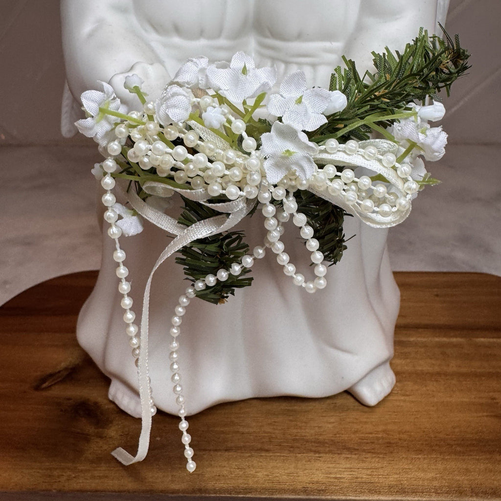 Vintage 1997 Growth Singing Angels Porcelain Votive Candle Holder Figurine
