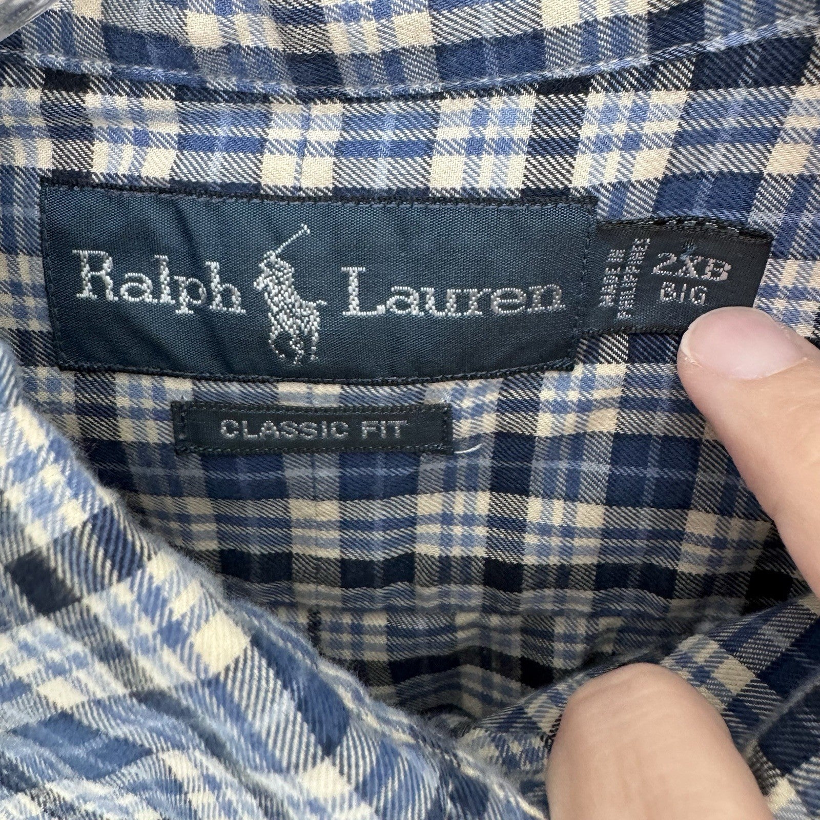 Ralph Lauren Men’s Classic Fit Plaid Button Down Shirt Long Sleeve L