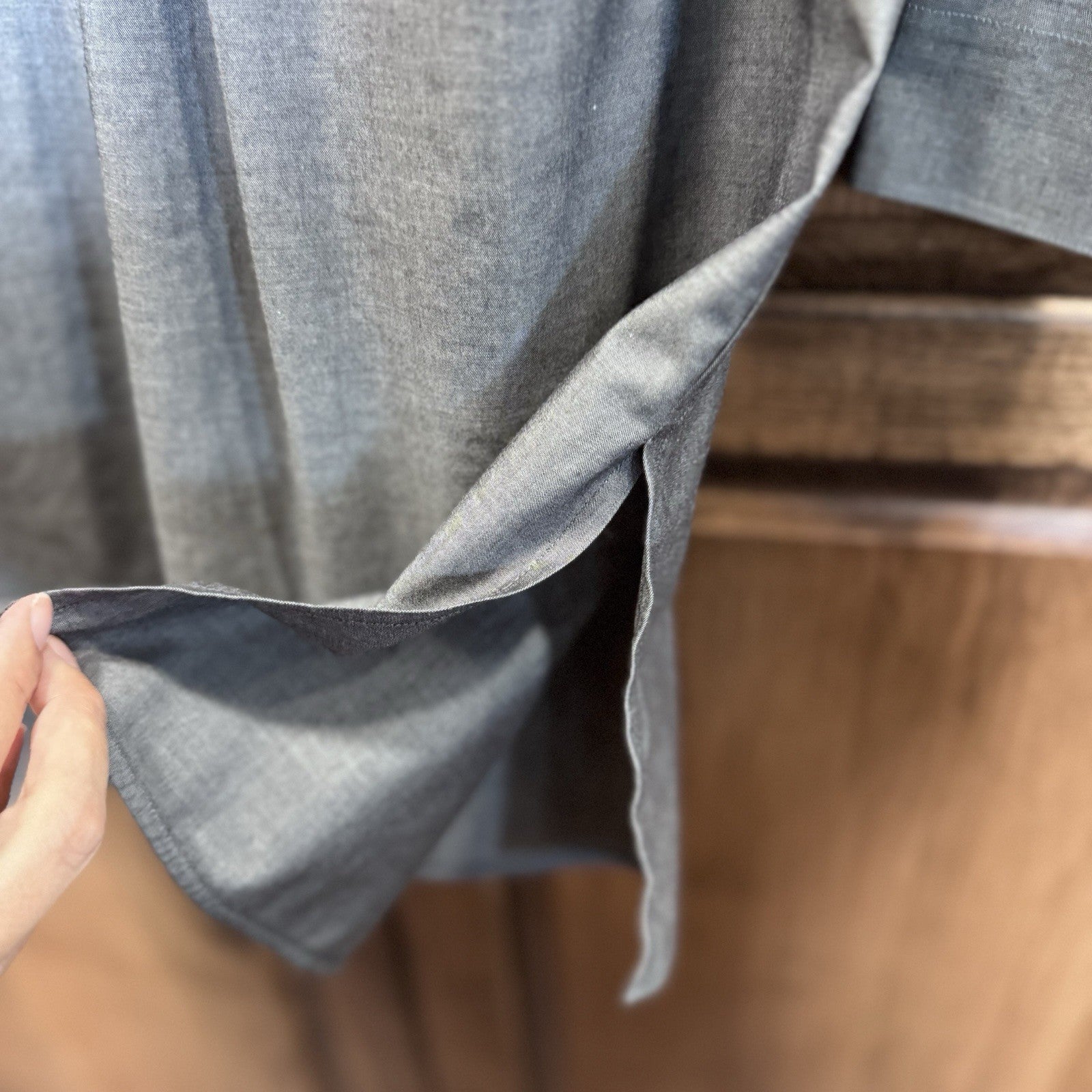 Brooks Brothers Women’s Fitted Button-Down Shirt Dress Gray Size 4 Non-Iron