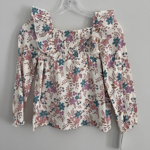 Carter’s Girls Size 8 Floral Smocked Blouse Boho Cottagecore NWT