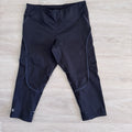 Athleta Women’s Cropped Leggings Small Black Athletic Running Zip Pocket
