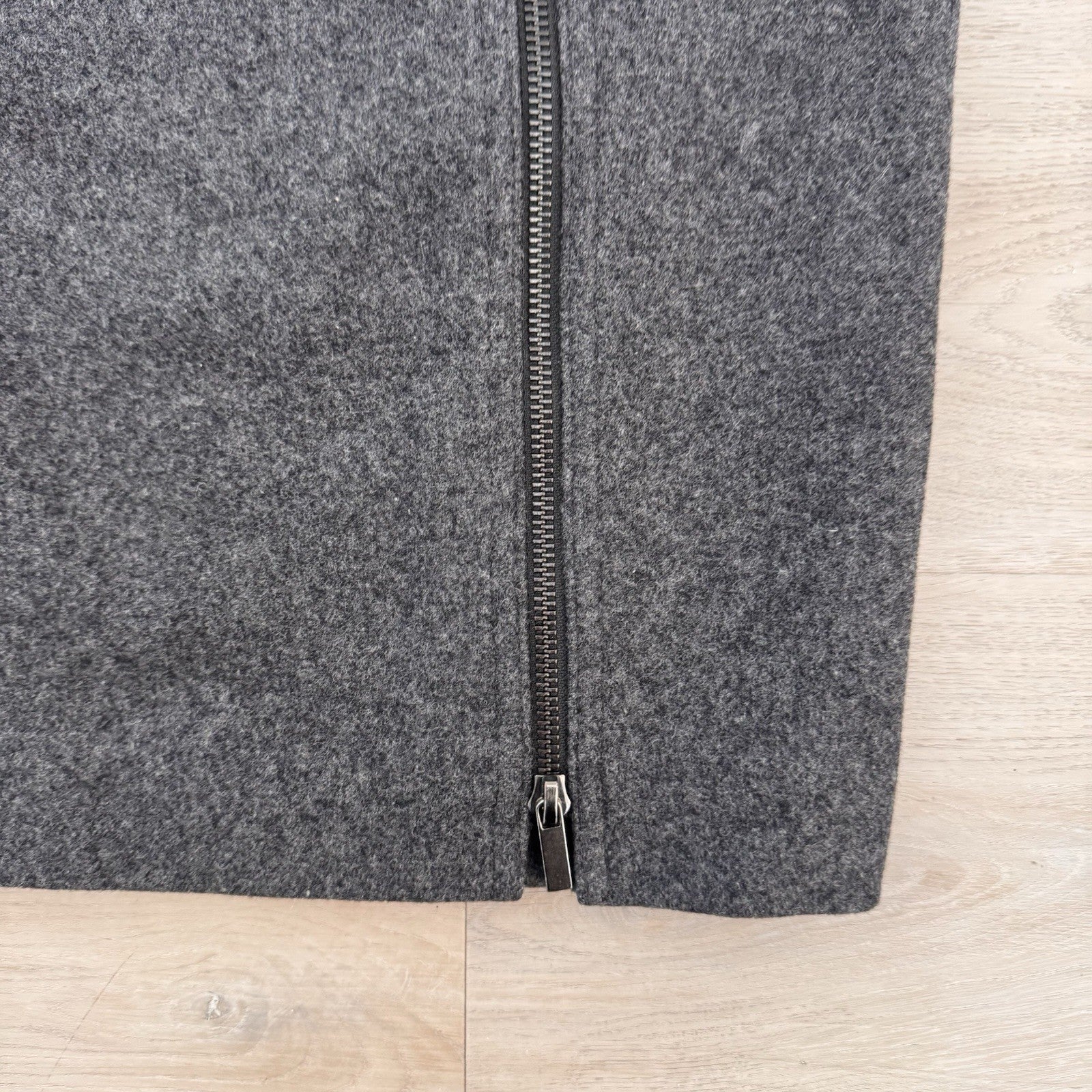 J Crew The Pencil Skirt 12 Gray Wool Blend Zip Career Office Classic Women’s