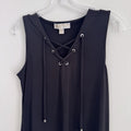 Michael Kors Black Lace-Up Sleeveless Dress Size Small