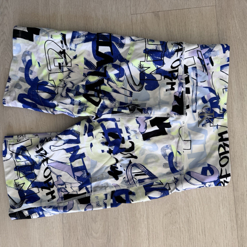 Calvin Klein Performance Leggings Small Abstract Print Stretch Activewear