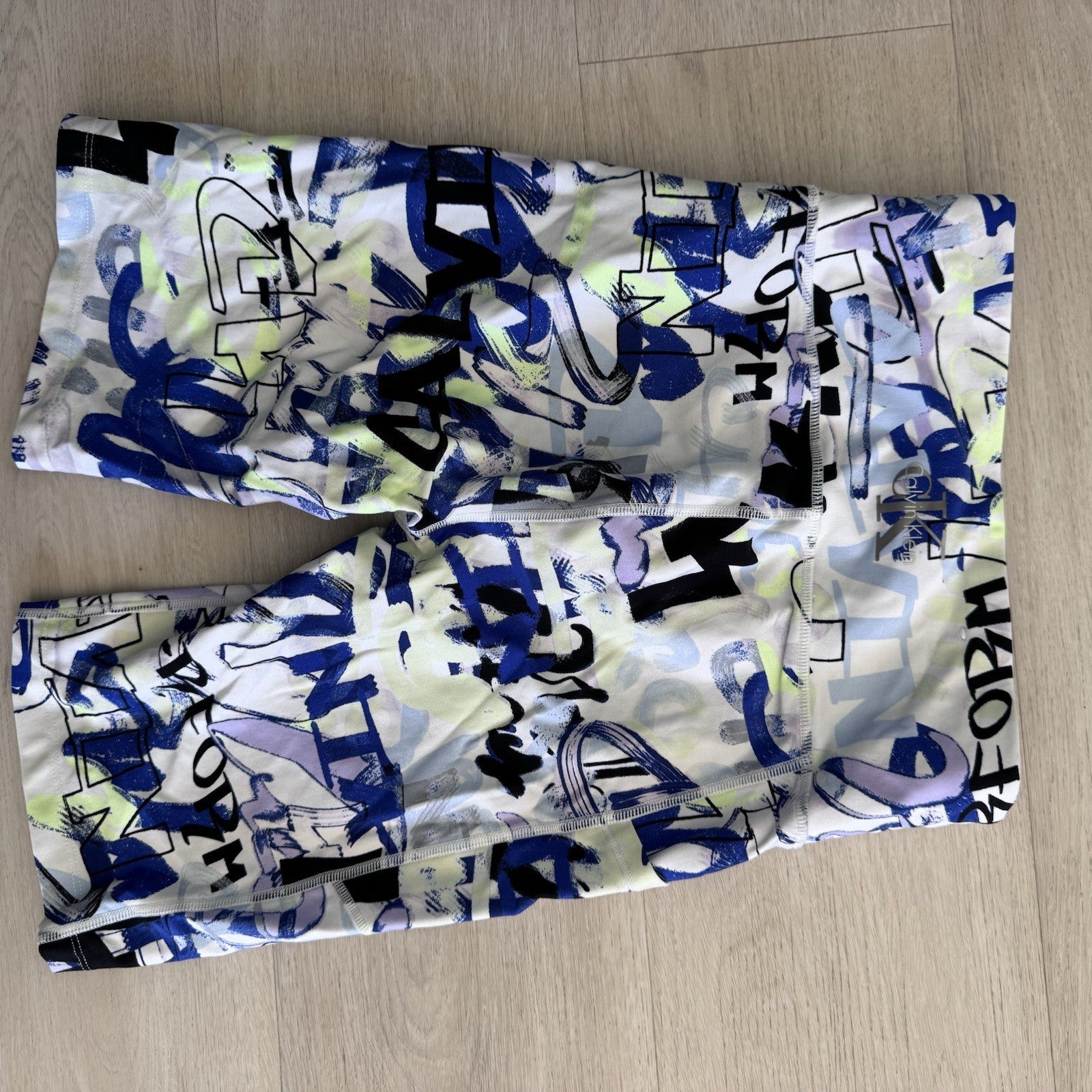 Calvin Klein Performance Leggings Small Abstract Print Stretch Activewear