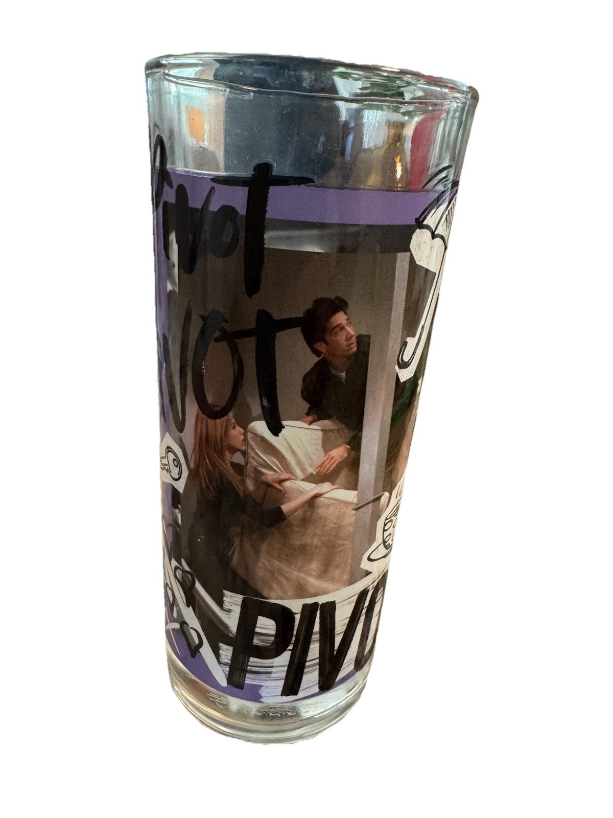 Rare Vintage Friends Tv show Glasses Set Of 4