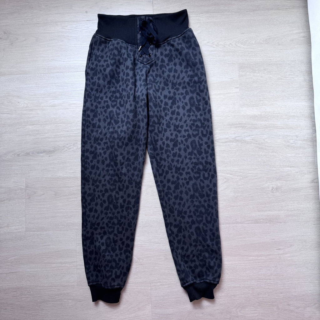 Victoria’s Secret Leopard Print Jogger Sweatpants Lace-Up Waist Small