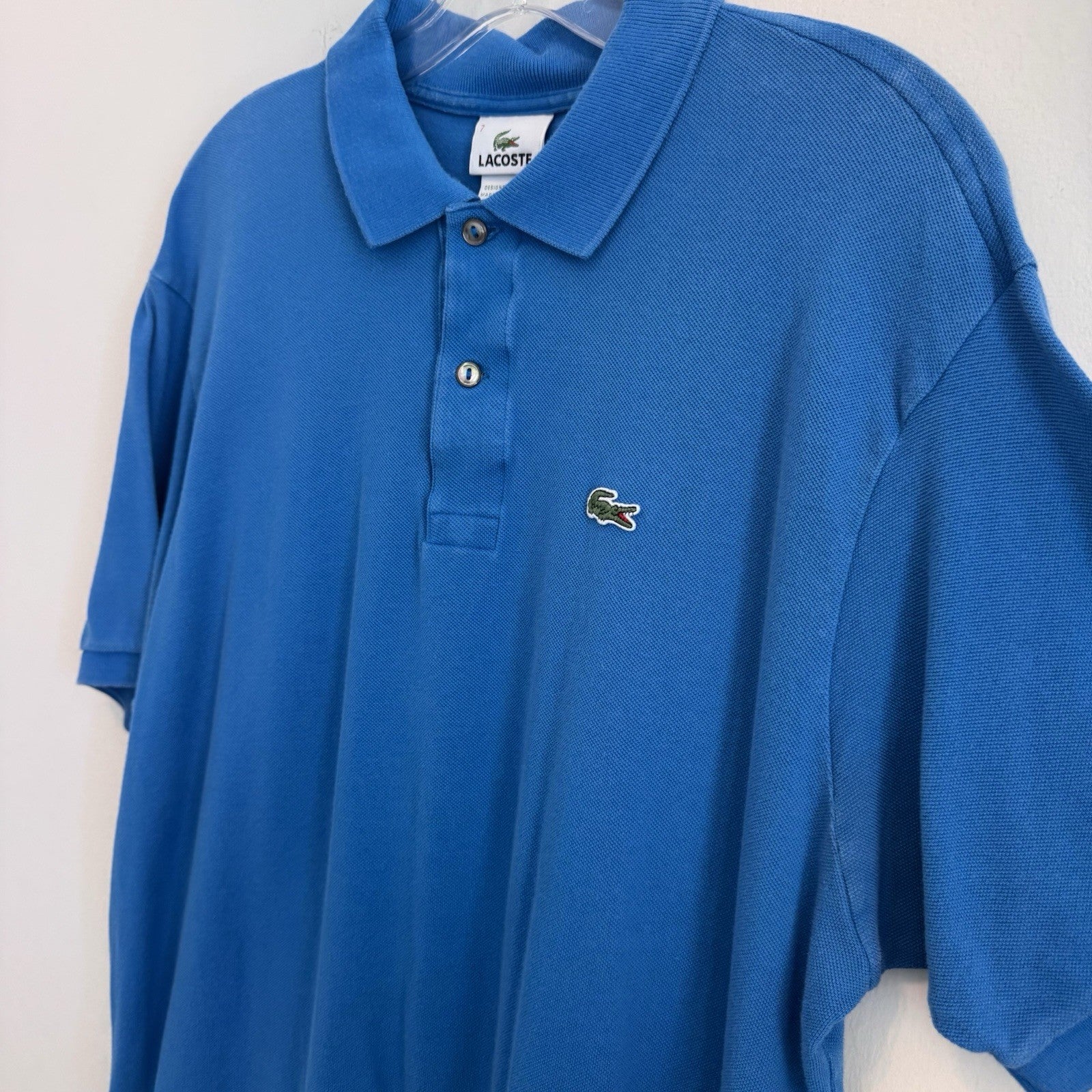 Lacoste Classic Pique Polo Shirt Men’s Size 7 Blue Short Sleeve XXL