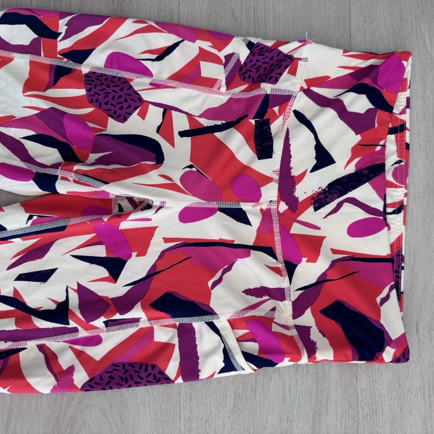 JDow Fitness Leggings Womens Small Pink Purple Abstract Athletic Workout Pants