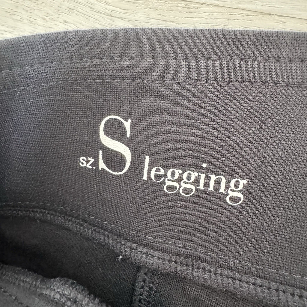 Ann Taylor LOFT Black Leggings S Pull On Zip Pocket