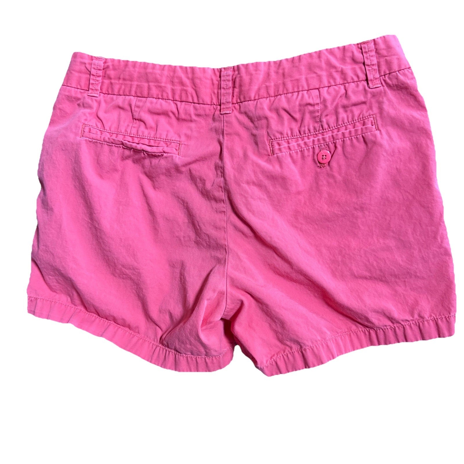 J.Crew Women’s Chino Shorts Size 8 Coral Pink Broken-In 100% Cotton Summer Style