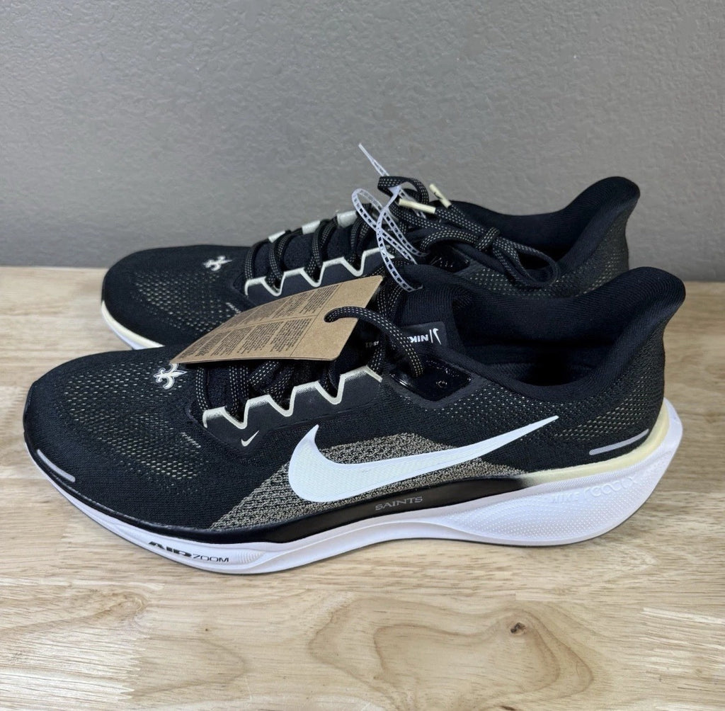 Nike Air Zoom Pegasus 41 NFL New Orleans Saints Running Shoes FZ5095-001 sz 9.5