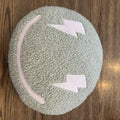 Target Bullseye Playground Green Lightning Bolt Smiley Face Emoji Pillow
