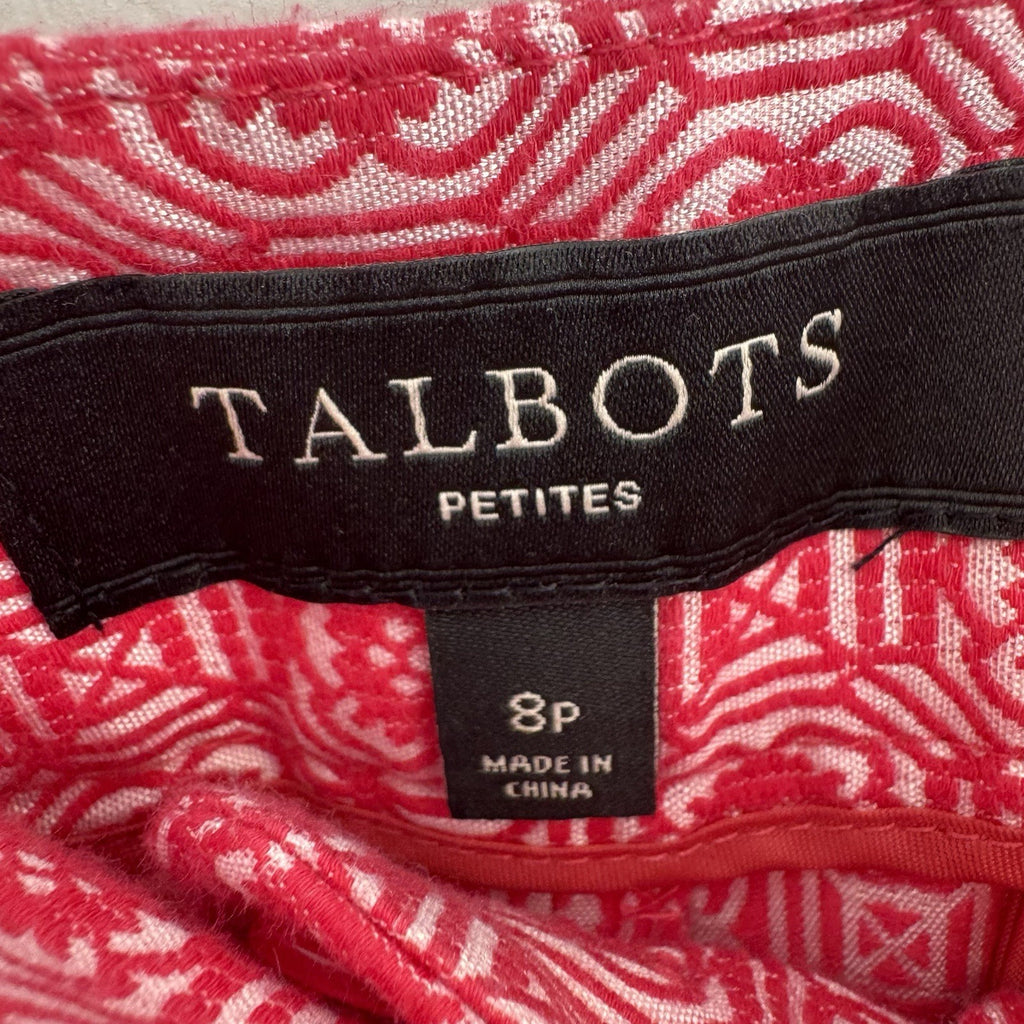 Talbots Women’s Size 8P Pants Shorts Lot 5pc Pink Beige Floral Career