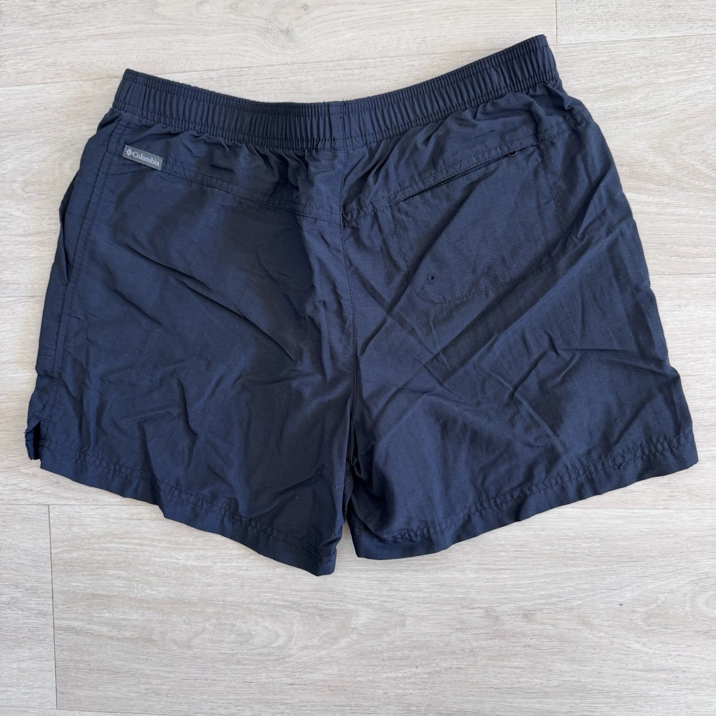 Columbia Mens Nylon Shorts Size Small Black Liner Cut Outdoor