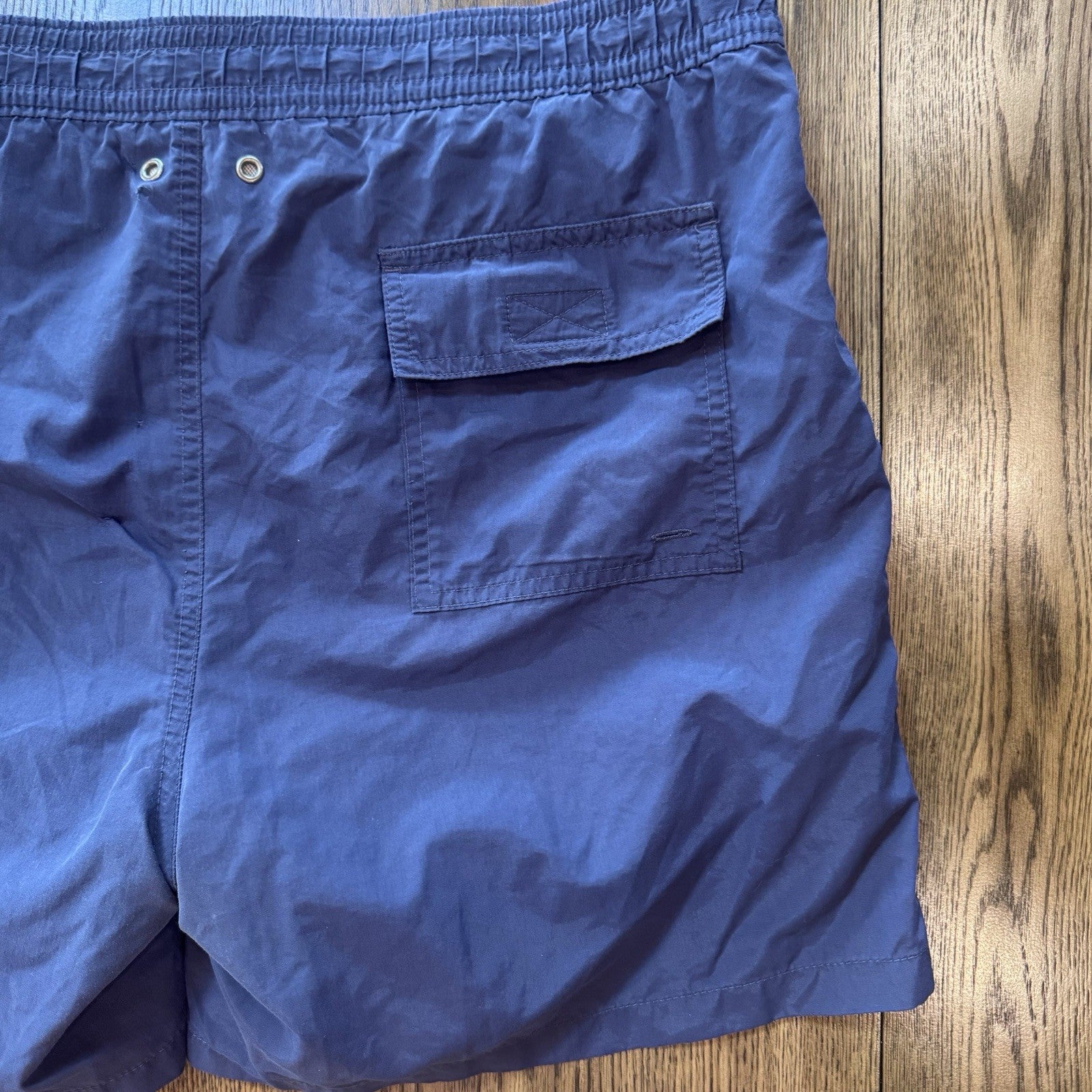 Polo Ralph Lauren Men’s Swim Trunks Size L Navy Blue Orange Mesh Lined