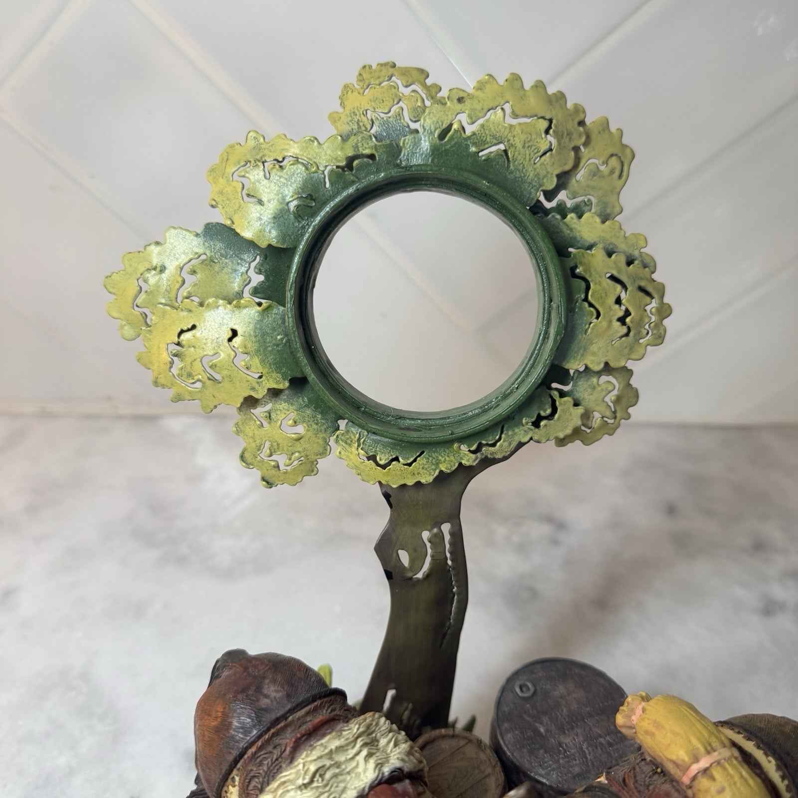 Western Horse Tree Figurine Tea Light Candle Holder Rustic Cowboy Decor Vintage