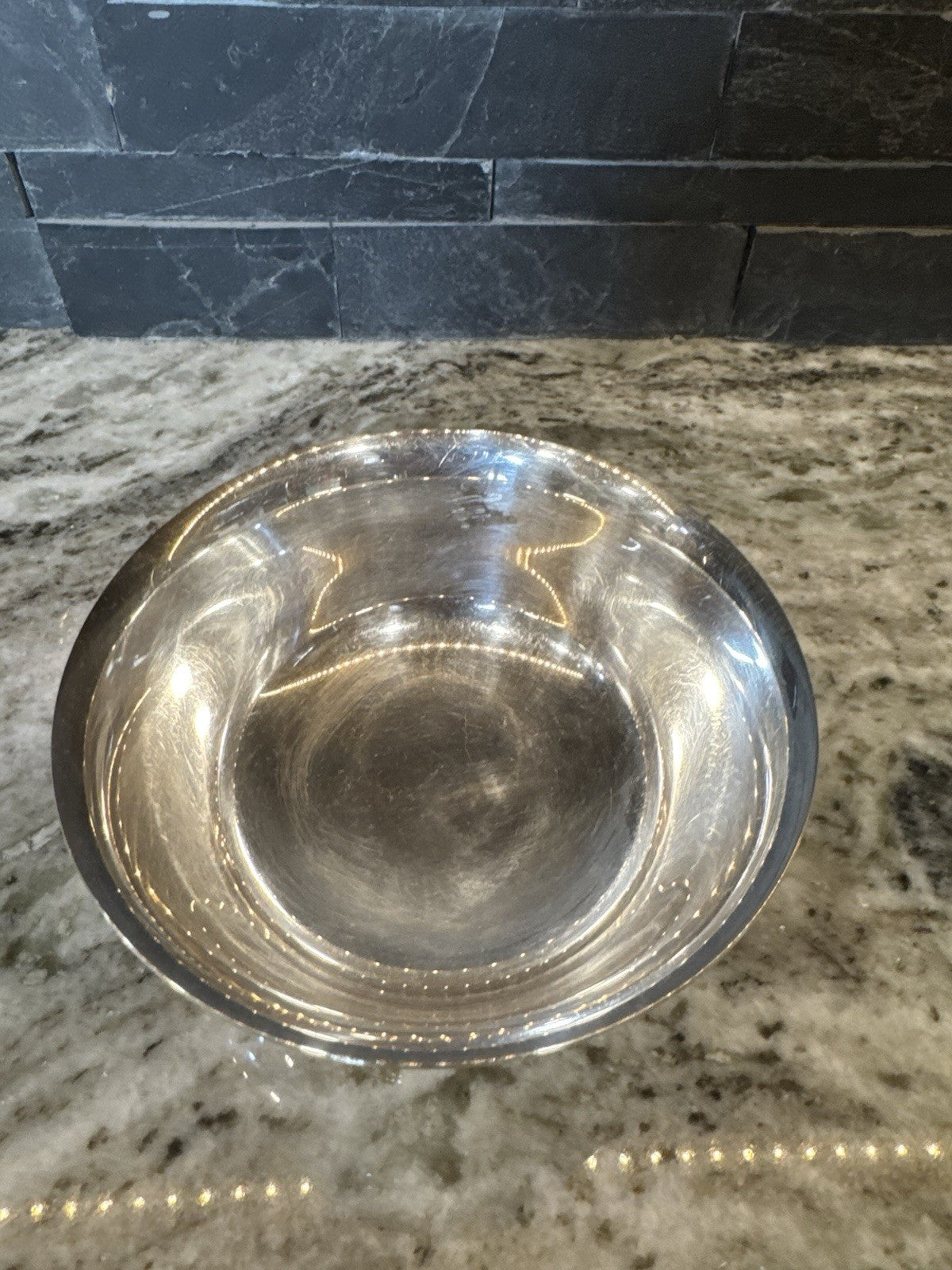 VINTAGE FB Roger PAUL REVERE Reproduction SILVER PLATED 8"D X 4" H BOWL Pedestal