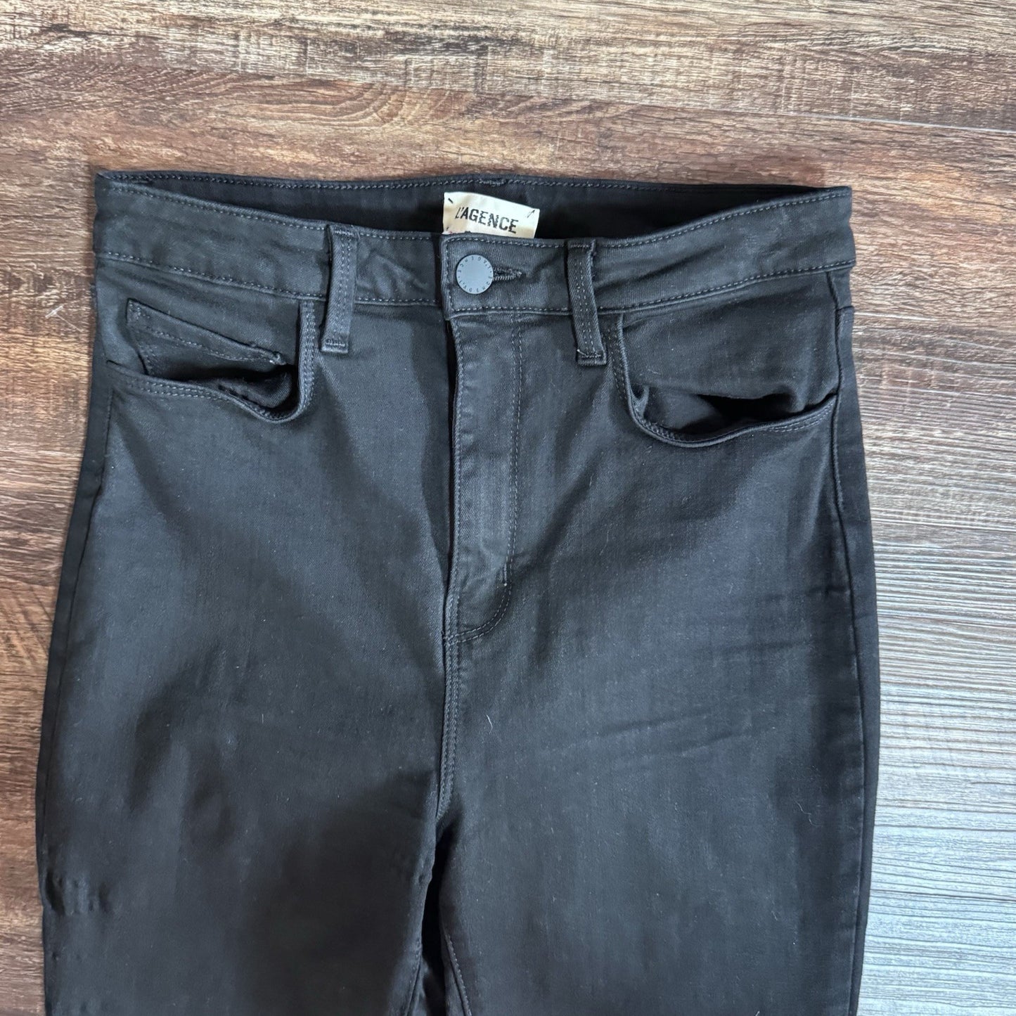 L'Agence Skinny Margot Jeans Women 28 Noir Black Designer Made in USA