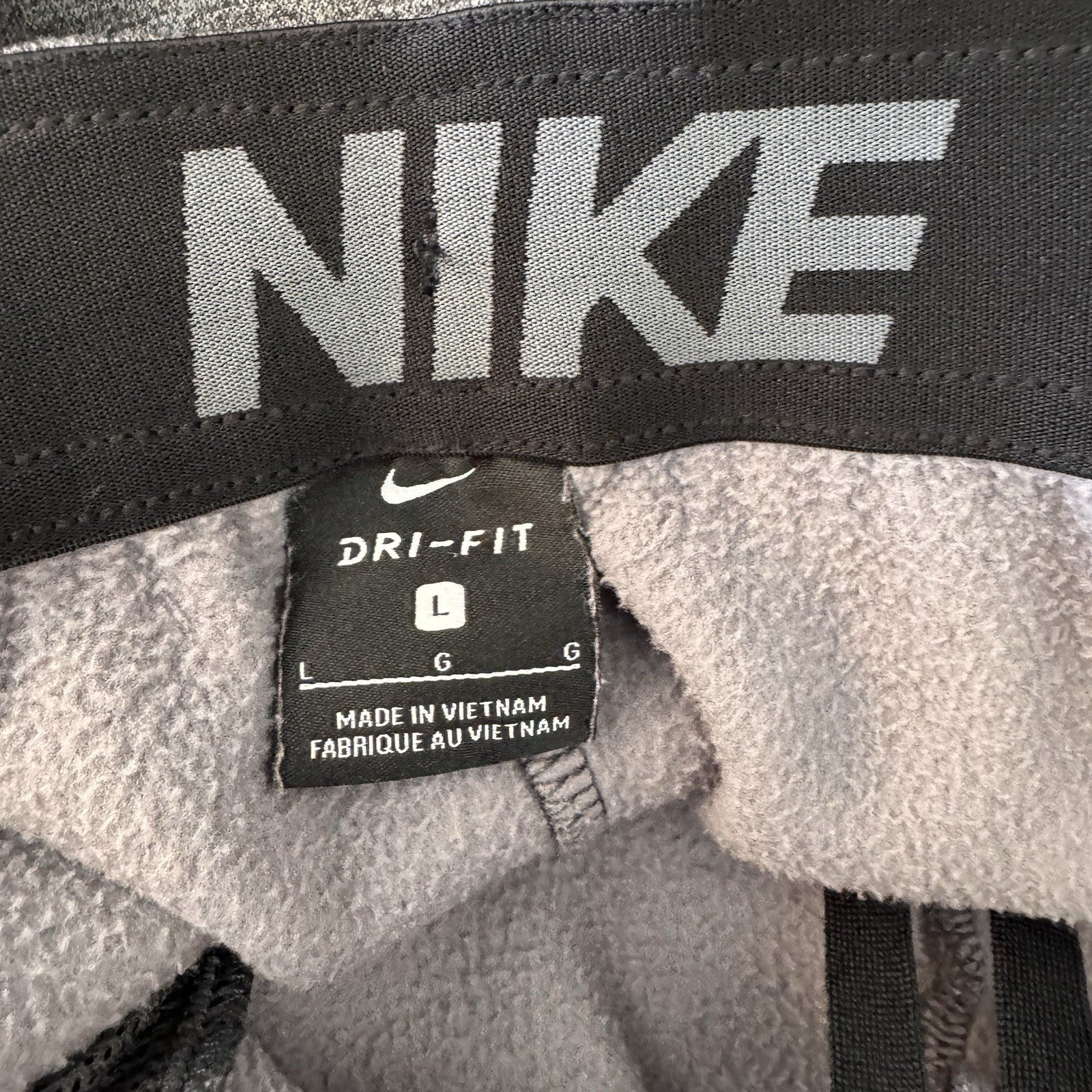 Nike Dri-Fit Men's Large Charcoal Grey Fleece Training Sweatpants