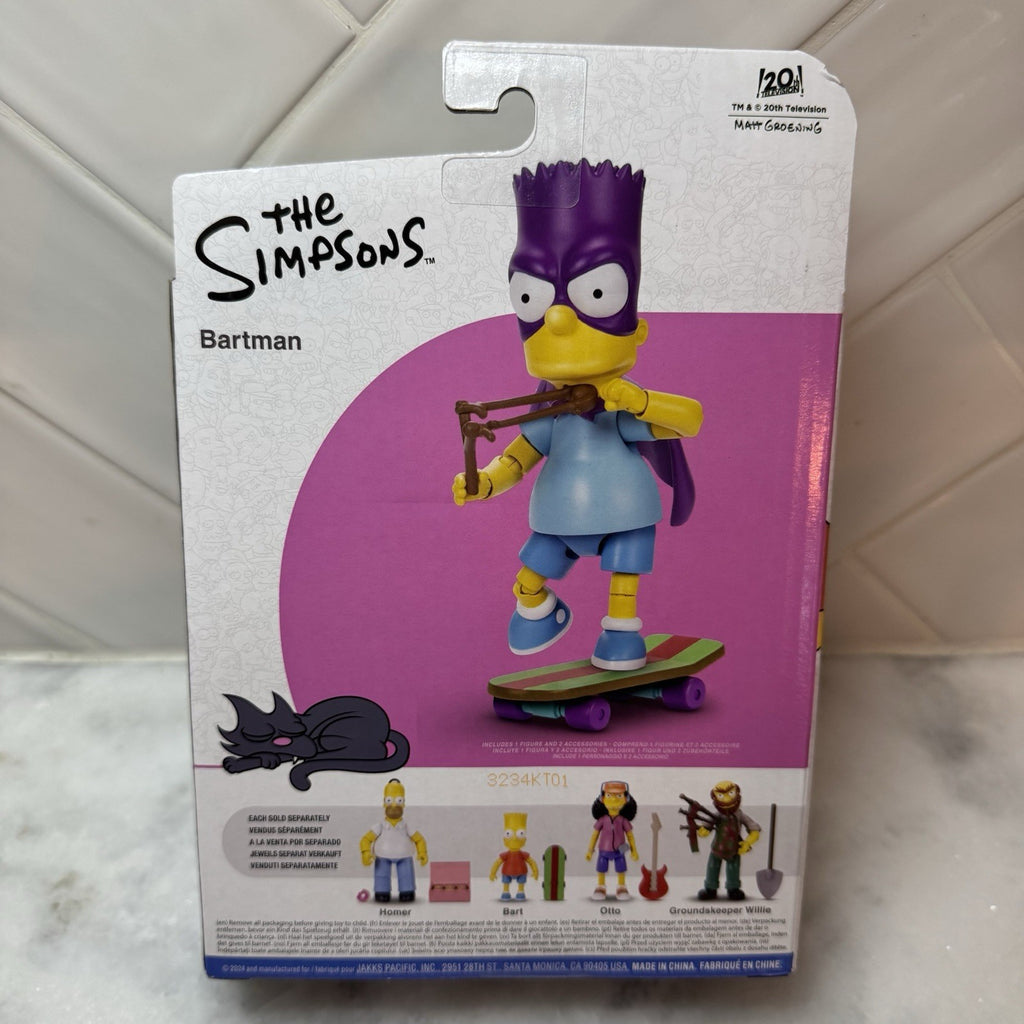 Brand New! Sealed! The Simpsons Bartman 5  Inch Jakks Pacific Walmart Exclusive