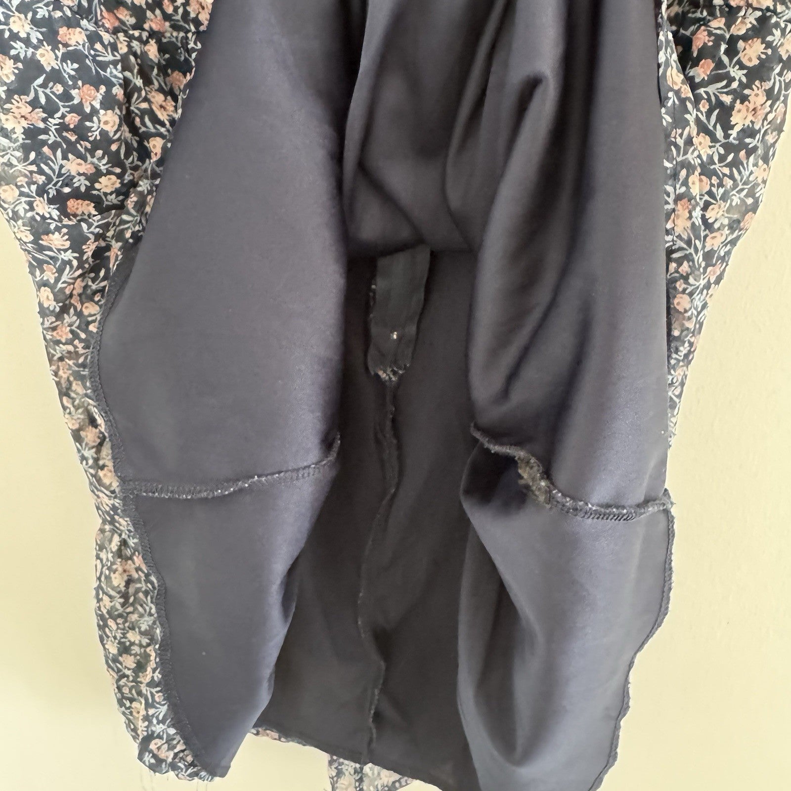Altar’d State Navy Floral Puff Sleeve Mini Dress Cottagecore XL