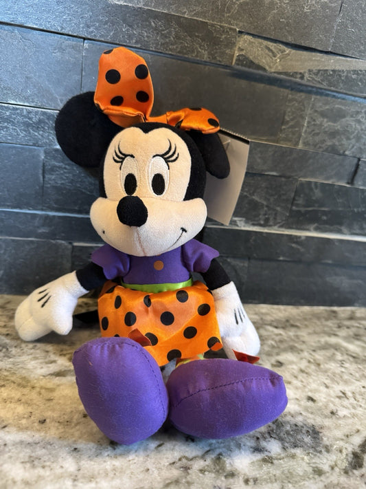 Disney Halloween Minnie Mouse 10" Plush Just Play Stuffed Animal