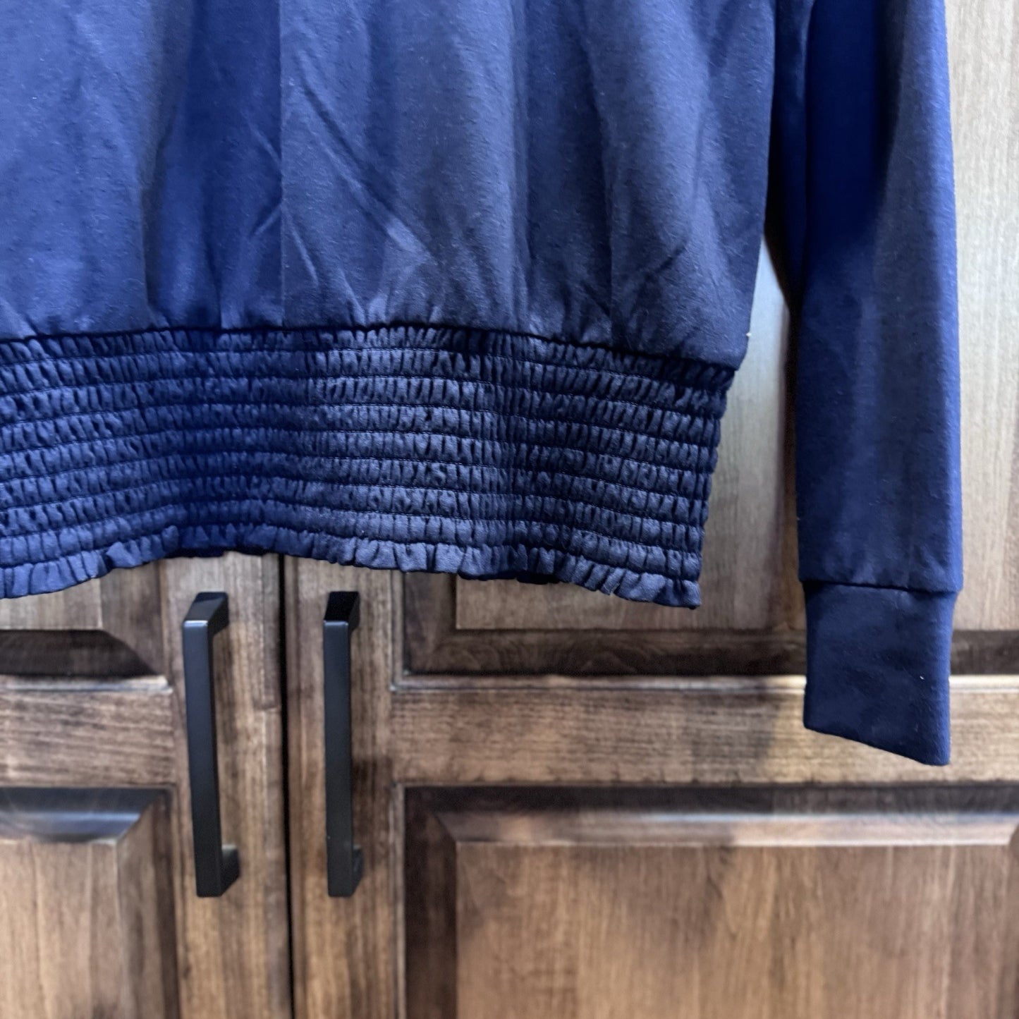 Michael Kors MK Navy Blue Pullover Sweatshirt Women’s Size M Logo