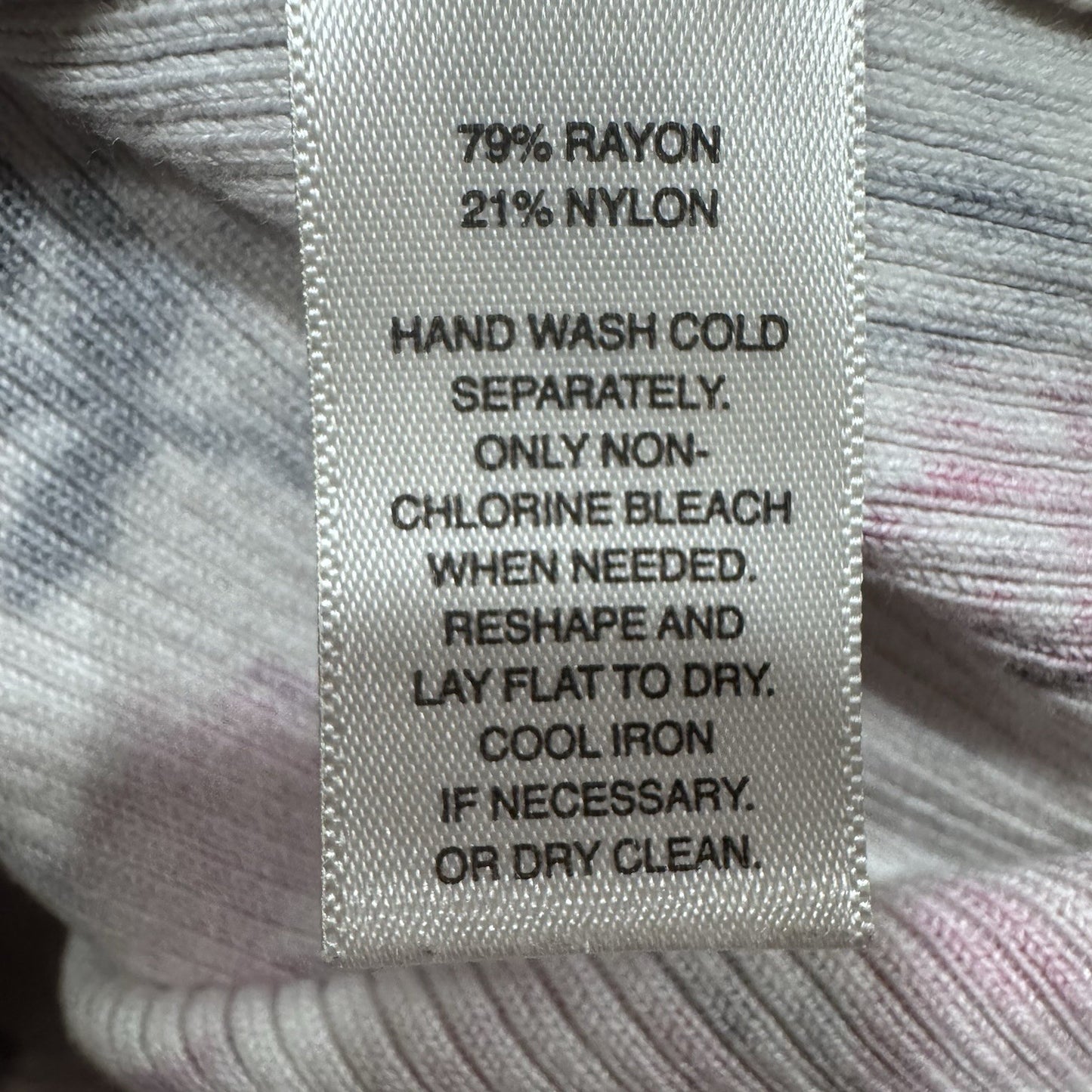 White House Black Market Cardigan S Pink Floral Button Front 3/4 Sleeve Ribbed