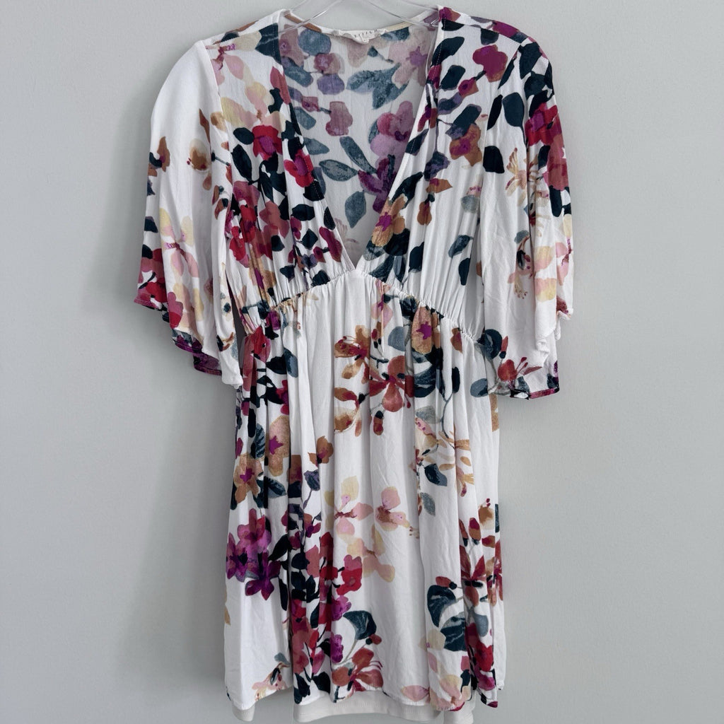 Love Stitch Floral Boho Dress – Size Small – Bell Sleeve – Lined