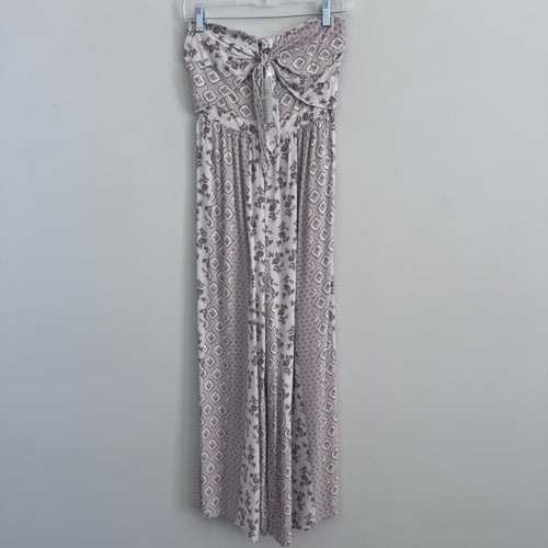 Beachissi Women S Strapless Maxi Dress Bow Front Smocked Back NWT
