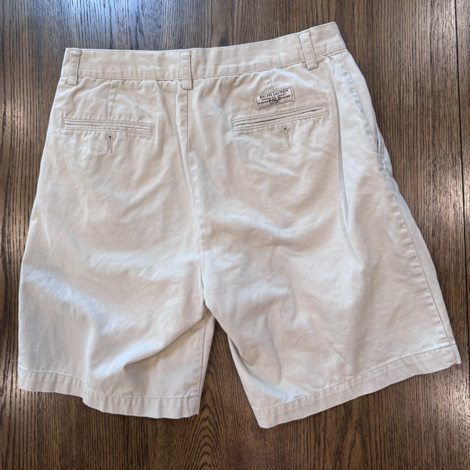Vintage Polo Ralph Lauren Prospect Chino Shorts Mens32 Khaki Cotton Classic Fit