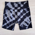 PINK Active Seamless Biker Shorts Small Black Gray Tie Dye Ribbed