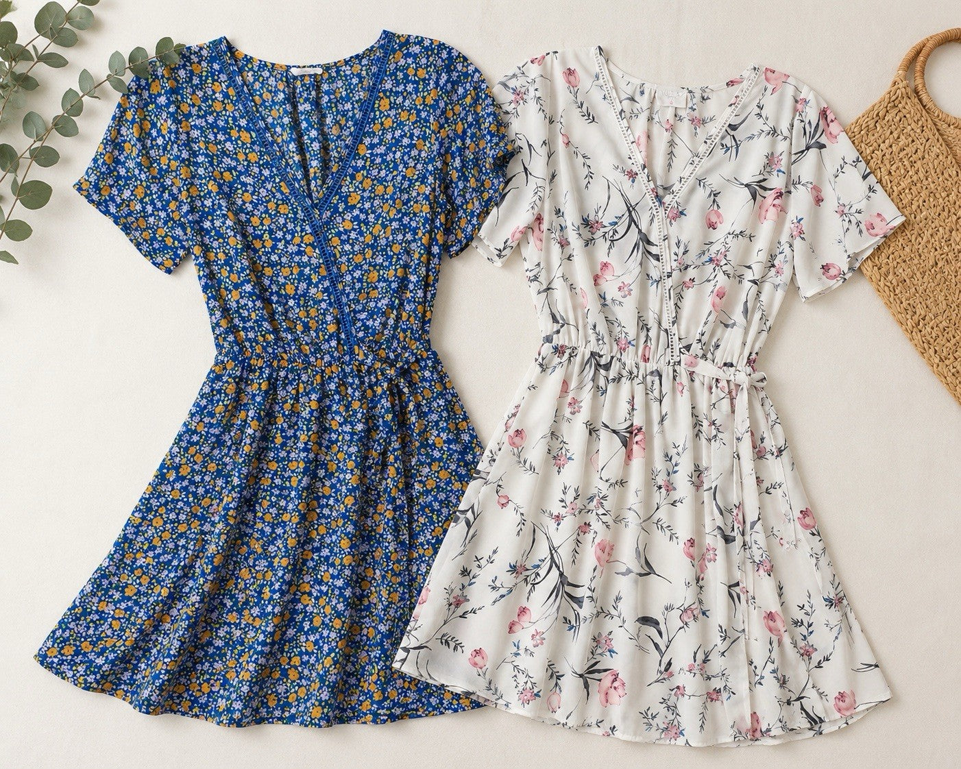 Women’s Dress Lot XS Sienna Sky Floral Wrap Dresses Cottagecore Boho