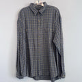 Abercrombie & Fitch XL Plaid Button Up Shirt Blue Beige Cotton Flannel