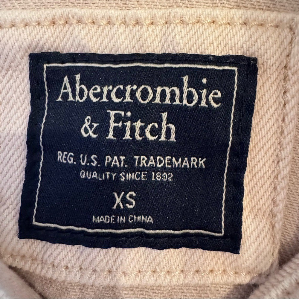 Abercrombie & Fitch | Light Pink Distressed Jean Jacket XS